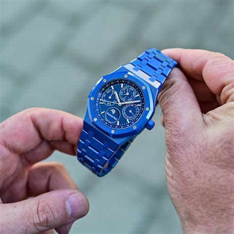 blue ceramic ap watch